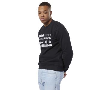 Reebok Classic International Crew Sweatshirt Herren - Schwarz - DE 785-VOT